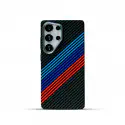 Luxo Carbon Fiber Pattern Metal Camera Frame Magnetic Case for Samsung Galaxy Ultra Series