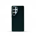 Luxo Carbon Fiber Pattern Metal Camera Frame Magnetic Case for Samsung Galaxy Ultra Series