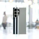 Luxo Carbon Fiber Pattern Metal Camera Frame Magnetic Case for Samsung Galaxy Ultra Series