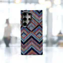 Luxo Carbon Fiber Pattern Metal Camera Frame Magnetic Case for Samsung Galaxy Ultra Series