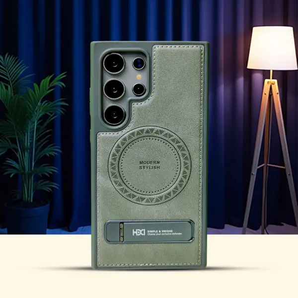 Premium HDCI Modern Stylish Shockproof Leather Kickstand Magnetic Case Galaxy Series