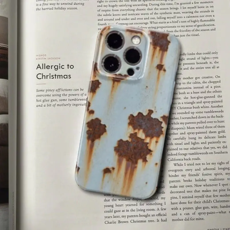 Rusty Glossy Pattern Vintage Hard Case For iPhone