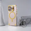 Transparent Acrylic Airbag Anti-knock Flip Camera Stand Holder Magsafe Case For iPhone