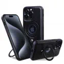Suitable Magsafe Supported Ring Stand Business leather Case For Iphone 12 To 16 Pro Max