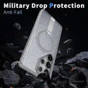 Heat Dissipation Mesh Bracket Cooling For Magsafe Armor Magnetic Wireless Charge Phone Case For Samsung Galaxy Ultra Series