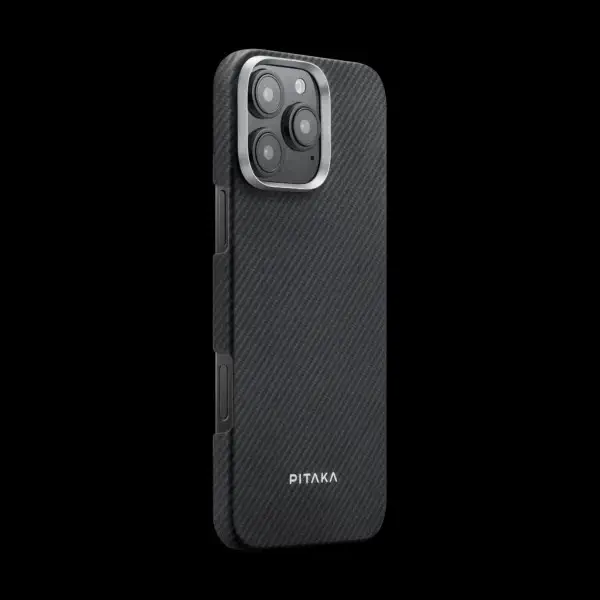Pitaka Classic Ultra-Slim Case for iPhone 16 Pro Max / 16 Pro -Black/Grey (Twill)