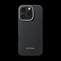 Pitaka Classic Ultra-Slim Case for iPhone 16 Pro Max / 16 Pro -Black/Grey (Twill)