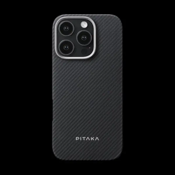 Pitaka Classic Ultra-Slim Case for iPhone 16 Pro Max / 16 Pro -Black/Grey (Twill)