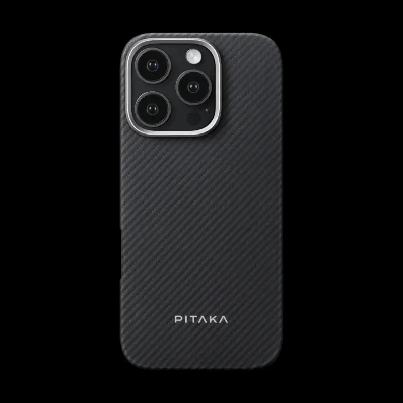 Pitaka Classic Ultra-Slim Case for iPhone 16 Pro Max / 16 Pro -Black/Grey (Twill)