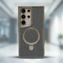 Luxury Carbon Fiber Pattern Bracket Cross-Border Case For Samsung Galaxy S24 Ultra S23 Ultra S22 Ultra