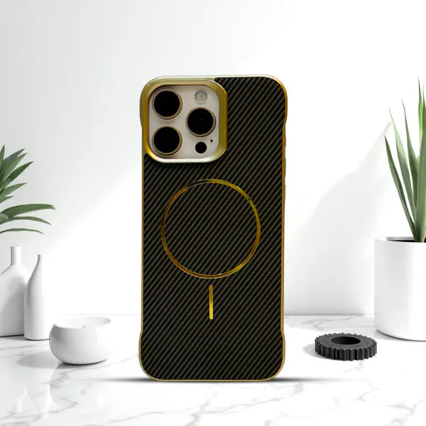 Luxury Frameless Magsafe Supported Carbon Fiber Case For Iphone