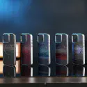 Business Carbon Fiber Striped Electroplated Silver Magnetic Case For iPhone