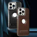 Crocodile leather magnetic charging suitable  Kickstand Case For Iphone 