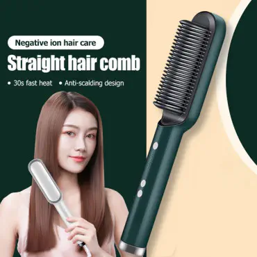 Electric 2‑in‑1 Hair Straightener Comb