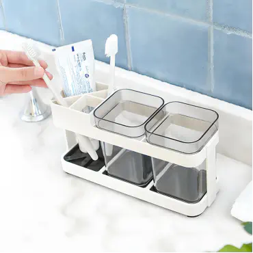 2in1 Toothbrush Toothpaste Holder