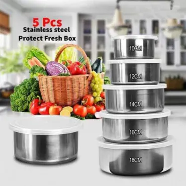 5 pieces Steel Bowl ...
