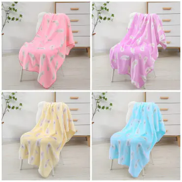 Feather Printed Microfiber Shower Bathing Towel