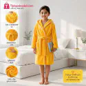 Premium Kids Hooded Coral Fleece Bathrobe