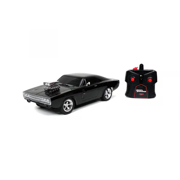 Jada Toys Fast & Furious 116 1970 Dodge Charger RT Remote Control Car 2.4 GHz Black, Toys for Kids and Adults