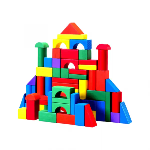 100 Piece Wooden Block Set Baby Toys & Gifts for Ages 1 to 2