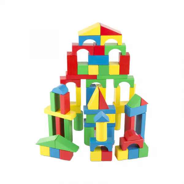 100 Piece Wooden Block Set Baby Toys & Gifts for Ages 1 to 2