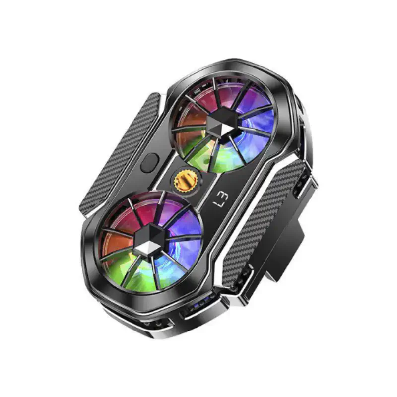 FS06 RGB Dual Turbo Mobile Cooler Gaming Semiconductor Phone Cooling Fan