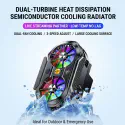 FS06 RGB Dual Turbo Mobile Cooler Gaming Semiconductor Phone Cooling Fan