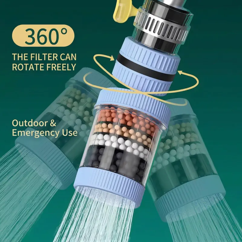 Faucet Filter Splash-Proof Showerhead Six-Layer Water Purifier for Home Kitchen