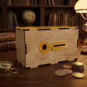 Premium Wooden Money Saving Big Box (150,000 Taka Target) – Smart Piggy Bank