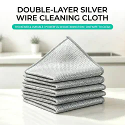 Silver Wire Cleaning Cloth, Steel Wire Dishwashing Cloth, Special Metal Wire Stain Removal Cleaning Cloth