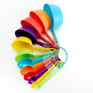 Kitchen Baking Measuring Spoon Set of 12 Pieces, Colorful Plastic Measuring Cups and Spoons with Scale for Flour and Seasonings