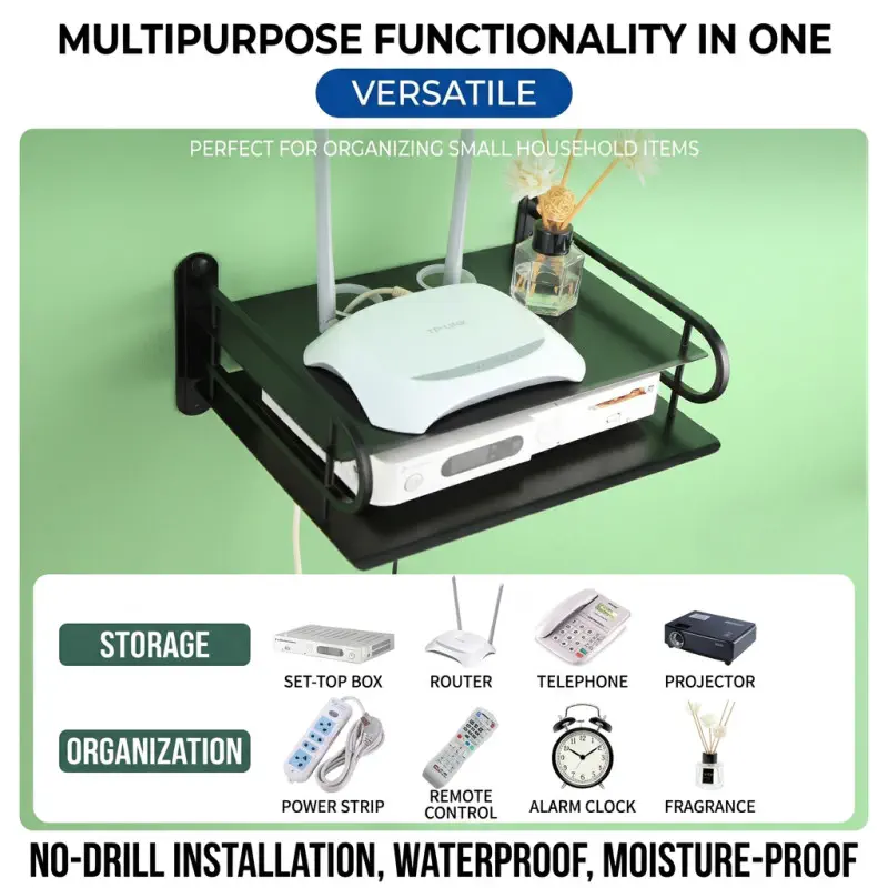 Two-Layer Wall Wi-Fi Router Stand