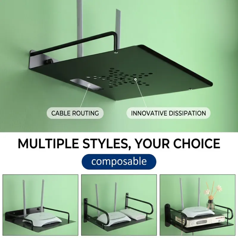 Two-Layer Wall Wi-Fi Router Stand